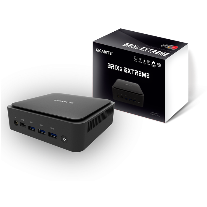 GIGABYTE BRIX Mini-PC NUC Ryzen 7 5700U, M.2 NVMe, 2.5 GbE, Wi-Fi 6E / BT5.2, USB3.2 Gen2