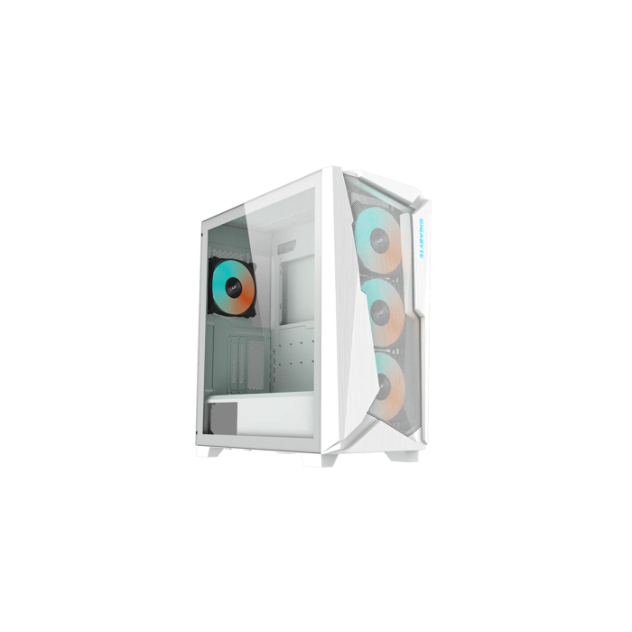 GIGABYTE C301 GLASS USB 3.1 Gen2 Type-C ARGB Illuminated Case, E-ATX White