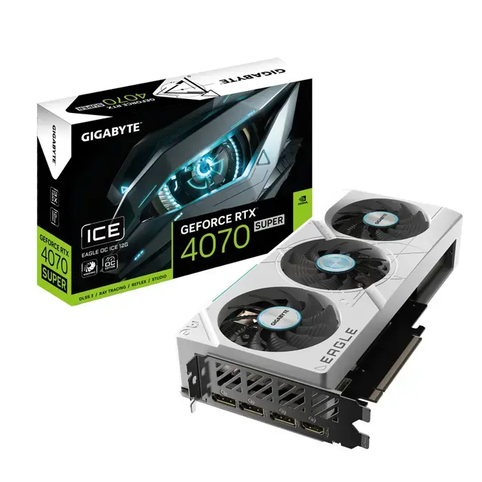 GIGABYTE GeForce RTX 4070 Super Eagle OC Ice, 12288 MB GDDR6X-GV-N407SEAGLEOC ICE-12GD