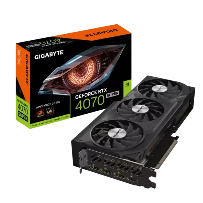 GIGABYTE GeForce RTX 4070 Super Windforce OC 12G, 12288 MB GDDR6X-GV-N407SWF3OC-12GD