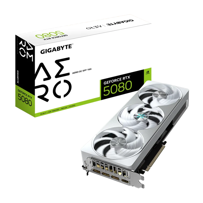 GIGABYTE GIGABYTE GEFORCE RTX 5080 AERO OC 16G, 16GB GDDR7, PCI-E 5.0