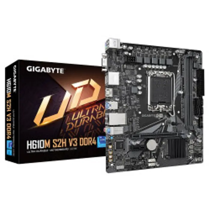 GigaByte MB H610M S2H V3 DDR4, S.1700, DDR4/3200, PCIe 4.0, SATA3, M.2, G-LAN, VGA/HDMI/2×DP, USB3.2, 7.1ch., mATX