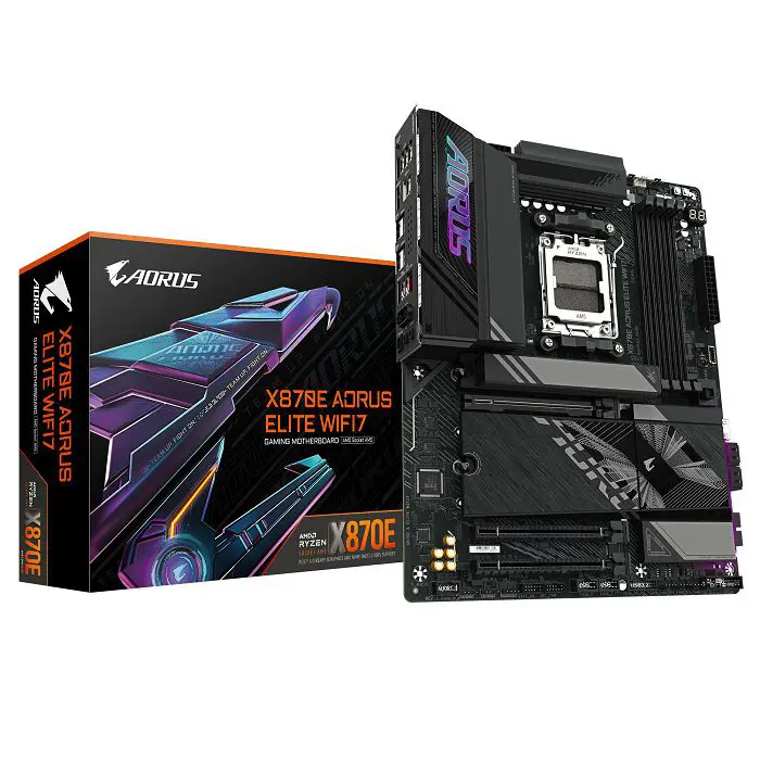 GIGABYTE MB X870 AORUS ELITE WIFI7 ICE (AM5, 4x DDR5 256GB, 1x PCI-E 5.0 x16x16, 1x PCI-E 4.0 x16x4, 1x PCI-E 3.0 x16x2, 3x M.2 PCIe 5.0 & 1x M.2 PCIe 4.0, 4x SATA, 2x USB4 Type-C. 6x USB 3.2, 4x USB 