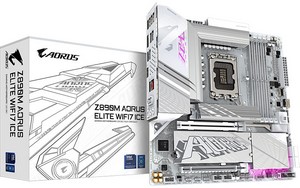 GIGABYTE Z890M Aorus Elite WF7 ICE Mainboard, Sockel LGA 1851, Intel Z890, mATX, DDR5-Z890M AORUS ELITE WIFI7 ICE