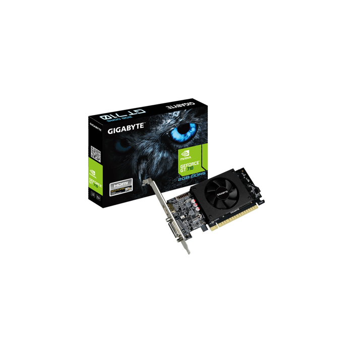 Graphics card GIGABYTE GeForce GT 710, 2GB GDDR5, PCI-E 2.0