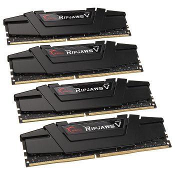 G.Skill RipJaws V, DDR4-3200, CL16 - 64 GB Quad-Kit, black F4-3200C16Q-64GVK