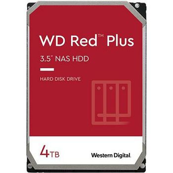 HDD NAS WD Red Plus (3.5, 4TB, 256MB, 5400 RPM, SATA 6 Gb/s)