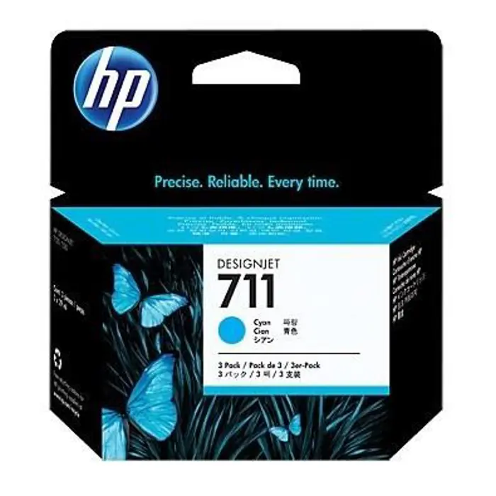 HP 711 3-pack 29-ml Cyan DesignJet Ink Cartridges