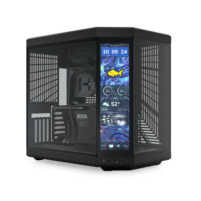 Hyte Y70 Midi Tower Touch Infinite - Pitch Black-CS-HYTE-Y70TI-BB