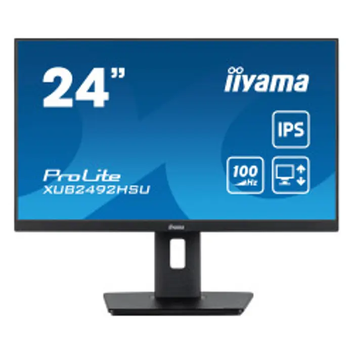 IIYAMA 24" XUB2492HSU-B6 (23.8") 1920×1080 IPS, Pivot, 0.4ms, HDMI/DP, 4×USB HUB, zvučnici, bijeli