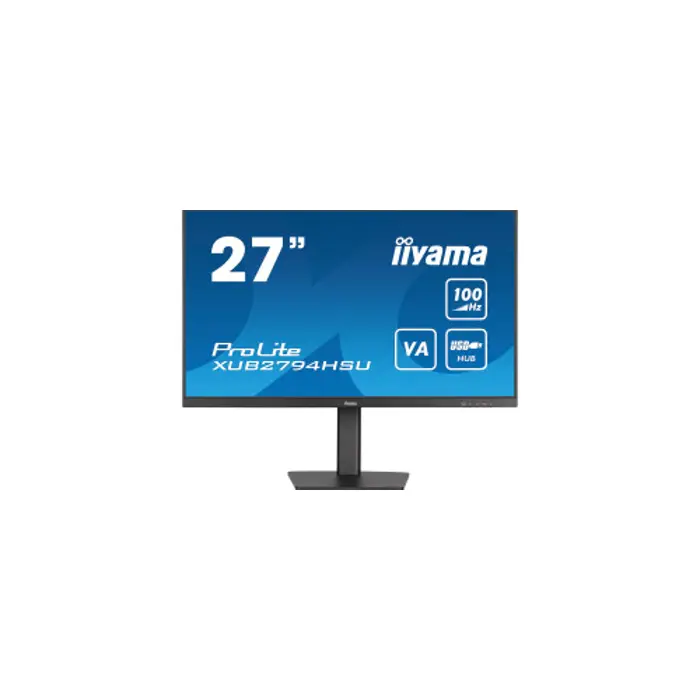 IIYAMA 27" XUB2794HSU-B6 1920×1080 VA, Pivot, 75Hz, 1ms, HDMI/DP, USB HUB, zvučnici, crni