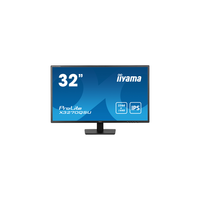 IIYAMA Monitor LED X3270QSU-B1 31.5" IPS WQHD 2560 x 1440 @100Hz 250 cd/m² 1200:1 3ms HDMI DP USB Hub Tilt