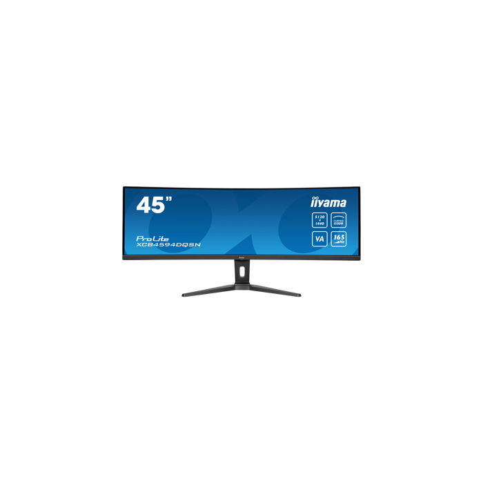 IIYAMA Monitor LED XCB4594DQSN-B1 45’’ Dual QHD VA panel with KVM switch, USB-C 90W dock and RJ45 5120 x 1440 @165Hz 	32:9 450 cd/m² 3000:1 0.8ms height, tilt HDMI DP USB-C RJ45 Hub