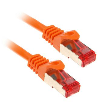 InLine Patchkabel Cat.6, S/FTP (PiMf), 250MHz, orange - 0,5m 76450O