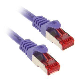 InLine Patchkabel Cat.6, S/FTP (PiMf), 250MHz, violet - 2m 76402P