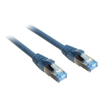 InLine Patchkabel Cat.6A, S/FTP (PiMf), 500MHz, blue - 2m 76802B