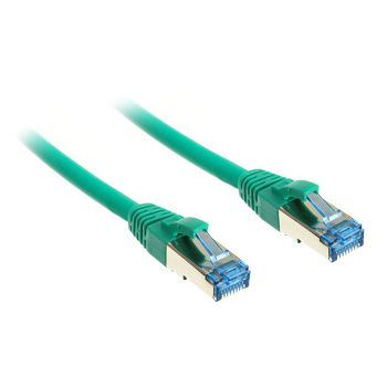 InLine Patchkabel Cat.6A, S/FTP (PiMf), 500MHz, green - 10m 76800G