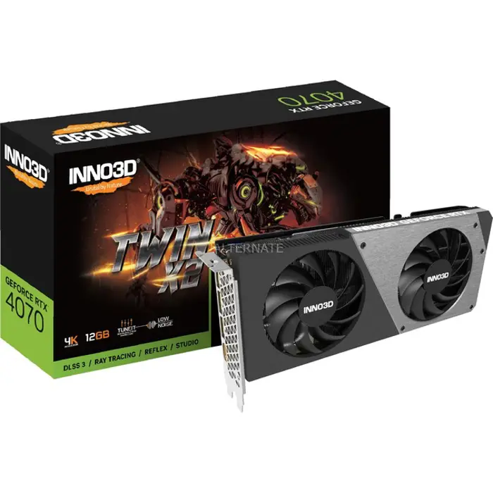 INNO3D GeForce RTX 4070 Twin X2, 12288 MB GDDR6-N40702-12D6-179063N