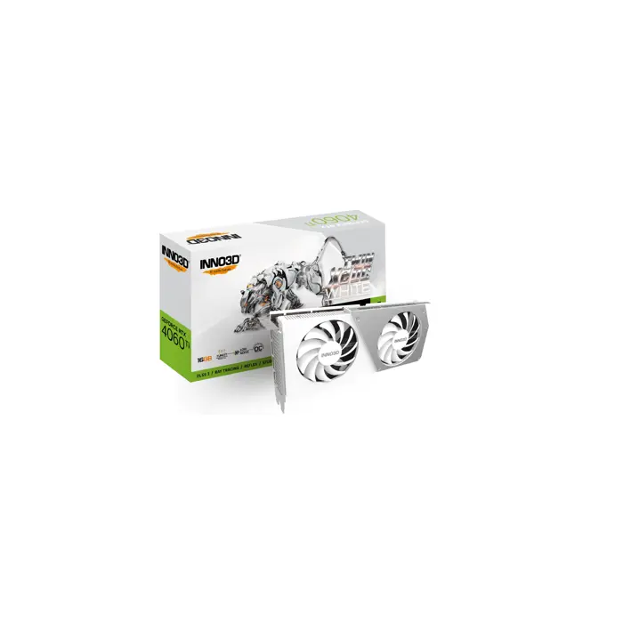 Inno3D N406T2-16D6X-178055W graphics card NVIDIA GeForce RTX 4060 Ti 16 GB GDDR6