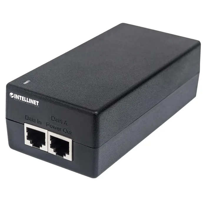 Intellinet Gigabit Ultra PoE+ Injector, 1 x 60 W Port, IEEE 802.3bt and IEEE 802.3at/af Compliant, Plastic Housing