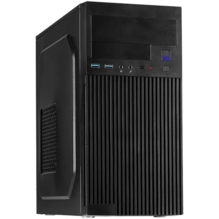 Inter-Tech PC Chassis IT-6521 Straight, mATX, 1x 5.25" external, 2x 3.5" int. & ext., 3x 2.5 internal, 2x USB 3.0, mATX MB, ATX PSU, 170 x 355 x 354mm (WxDxH), Dark Gray