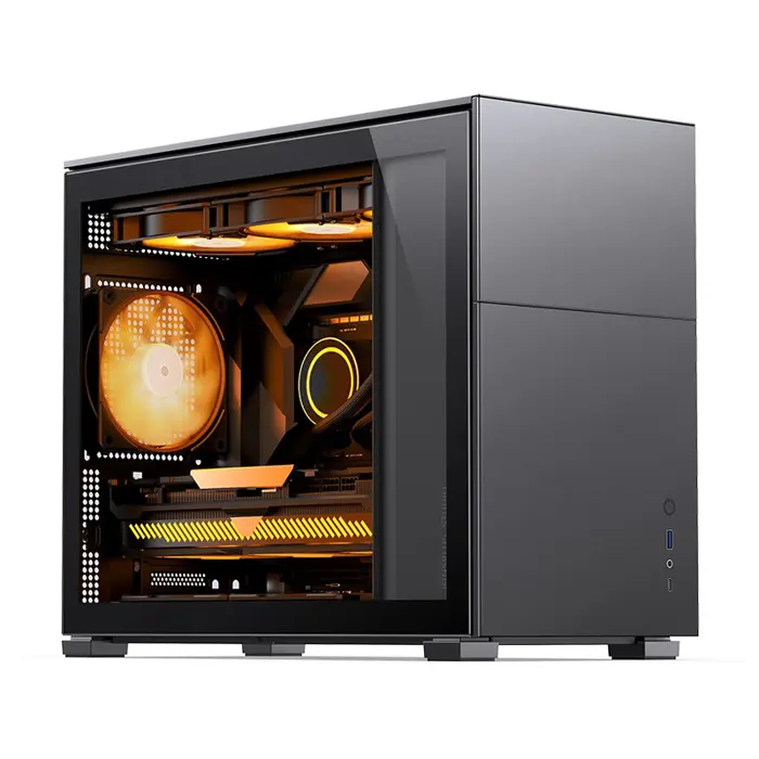 Jonsbo D31 Micro-ATX Case, Tempered Glass - black