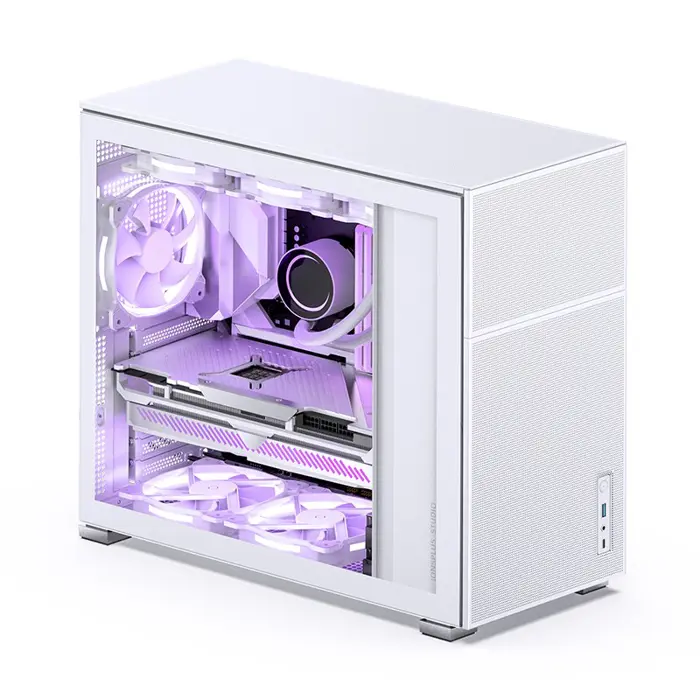 Jonsbo D41 MESH ATX Case, Tempered Glass - white