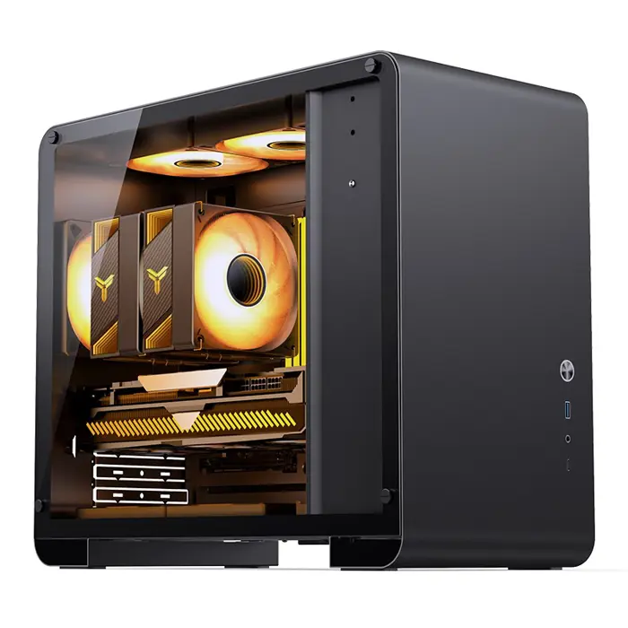 Jonsbo U4 Mini Micro-ATX Case, Tempered Glass - Black