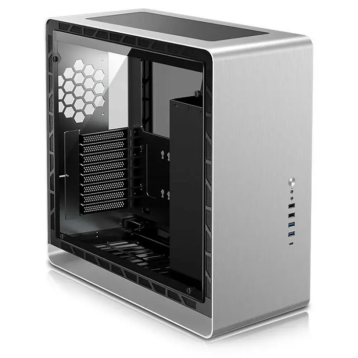 Jonsbo UMX6S E-ATX Midi-Tower, Tempered Glass - silver