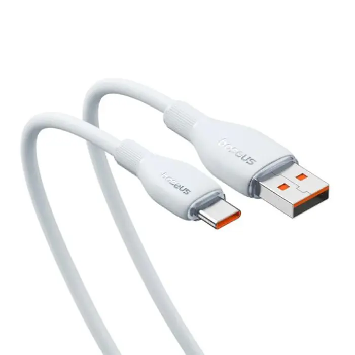 Kabel BASEUS, Pudding Series, USB-A na USB-C, 100W, 120cm, White, P10355703221-00 