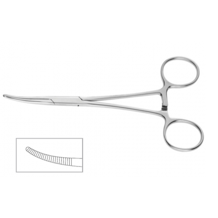 Kelly hemostatic forceps, 14 cm, hobby tool