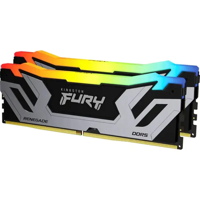 Kingston Fury Renegade CUDIMM, DDR5-8400, CL52, Intel XMP 3.0 - 48 GB Dual-Kit, Silber-KF584CU40RSK2-48