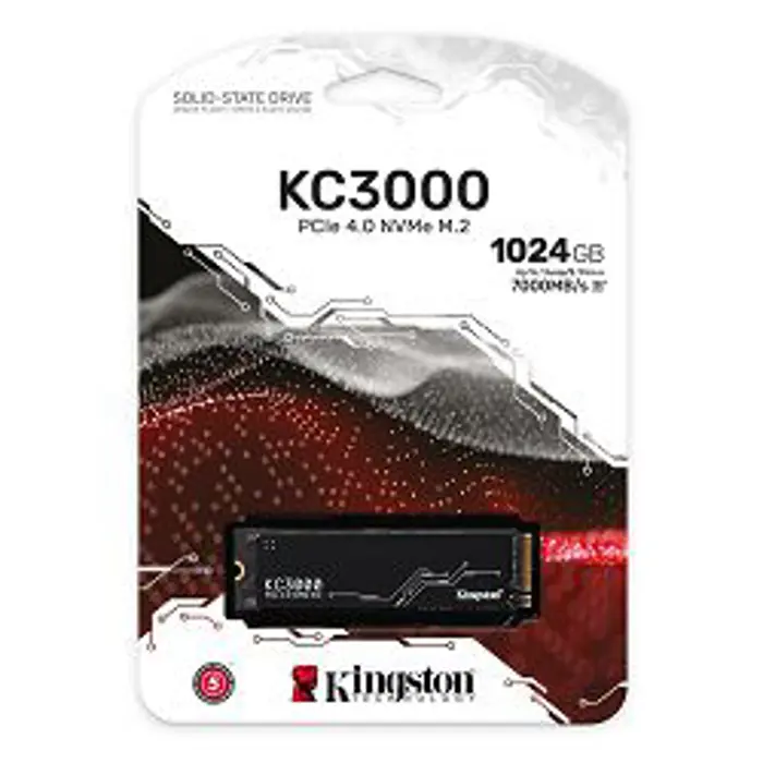 KINGSTON KC3000 1024GB SSD,1TB, PCIe 4.0 NVMe, R7000/W6000MB/s, SKC3000S/1024G