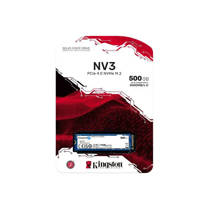 Kingston Technology 500G NV3 M.2 2280 NVMe SSD