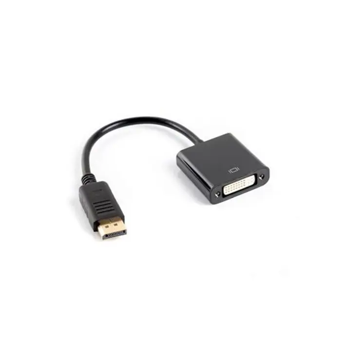 Lanberg AD-0007-BK video cable adapter 0.1 m DisplayPort DVI-D Black