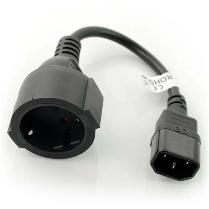 Lanberg CA-C14E-10CC-0018-BK power cable Black  C14 coupler