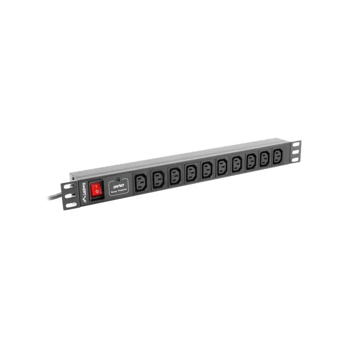 LANBERG PDU RACK POWER STRIP (1U,10A,7X IEC C13,2M)