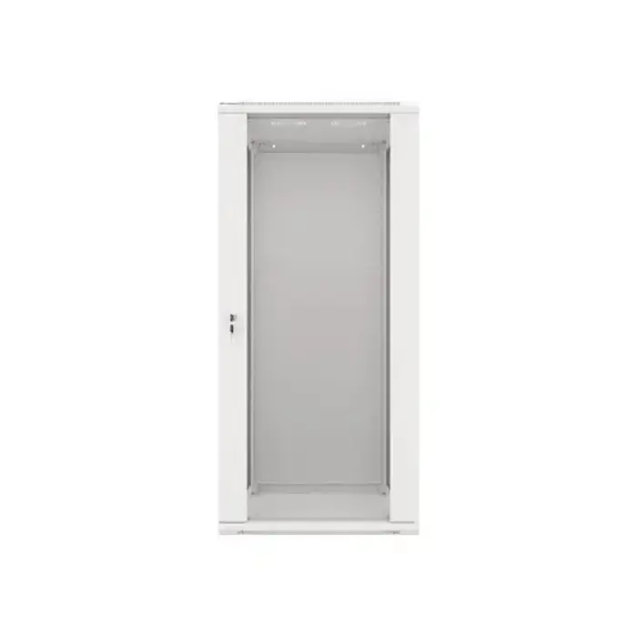 Lanberg wall-mounted installation rack cabinet 19'' 27U 600x600mm gray (glass door)