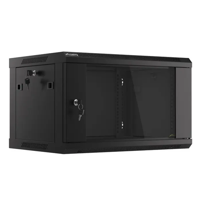 Lanberg WF01-6406-00B rack cabinet 6U Wall mounted rack Black