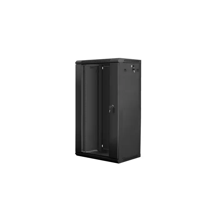 Lanberg WF01-6422-10B rack cabinet 22U Wall mounted rack Black