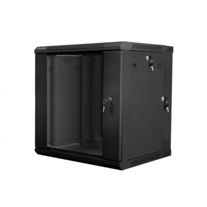 Lanberg WF02-6612-10B rack cabinet 12U Wall mounted rack Black