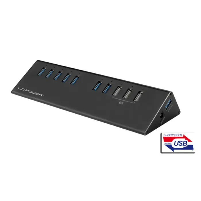 LC-Power 10x USB 3.0 hub + strujni adapter