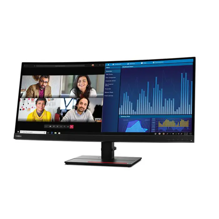 Lenovo ThinkVision P34w-20 LED display 86.7 cm (34.1") 3440 x 1440 pixels Wide Quad HD Black