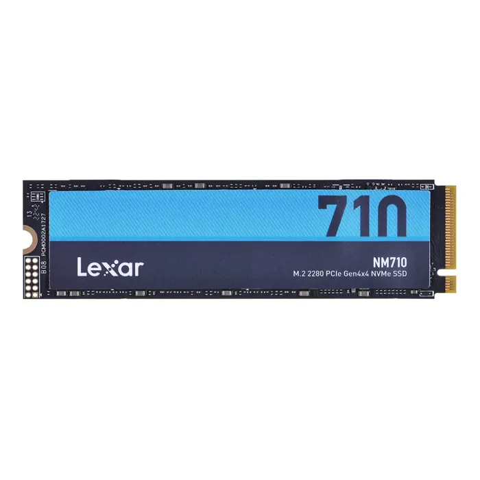 Lexar | M.2 NVMe SSD | NM710 | 500 GB | SSD form factor M.2 2280 | SSD interface PCIe Gen4x4 | Read speed 5000 MB/s | Write speed 2600 MB/s