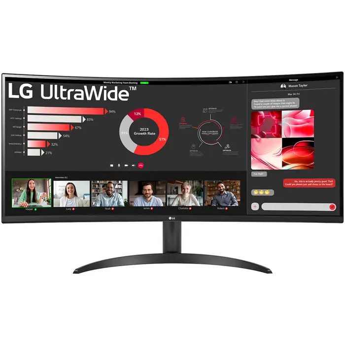 LG 34", 34WR50QK, 2x HDMI, DP, 100Hz, HDR10, WQHD