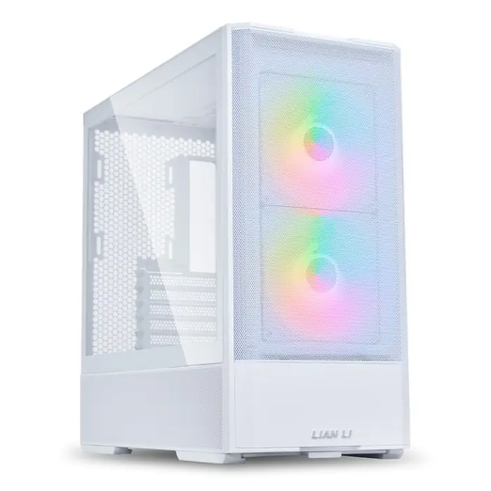 Lian Li LANCOOL 207 PC Case, Midi-Tower, ATX, Tempered Glass - white