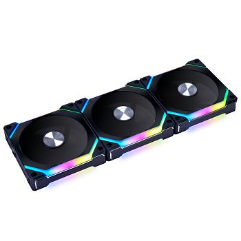 Lian Li UNI FAN SL120 V2 RGB PWM Fan, Triple-pack incl. Controller - 120mm, black 