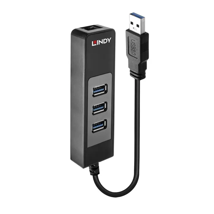 Lindy USB 3.0 Hub and Gigabit Ethernet Converter