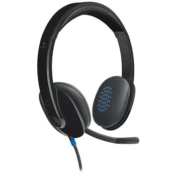 Logitech H540 slušalice s mikrofonom, USB, crna