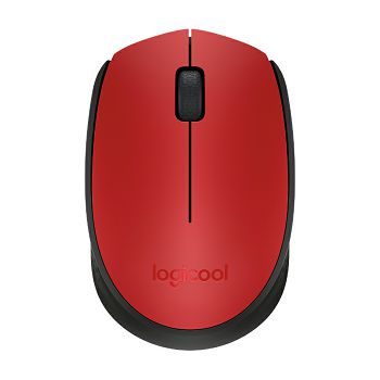 Logitech M171 bežični optički miš, crveno-crna